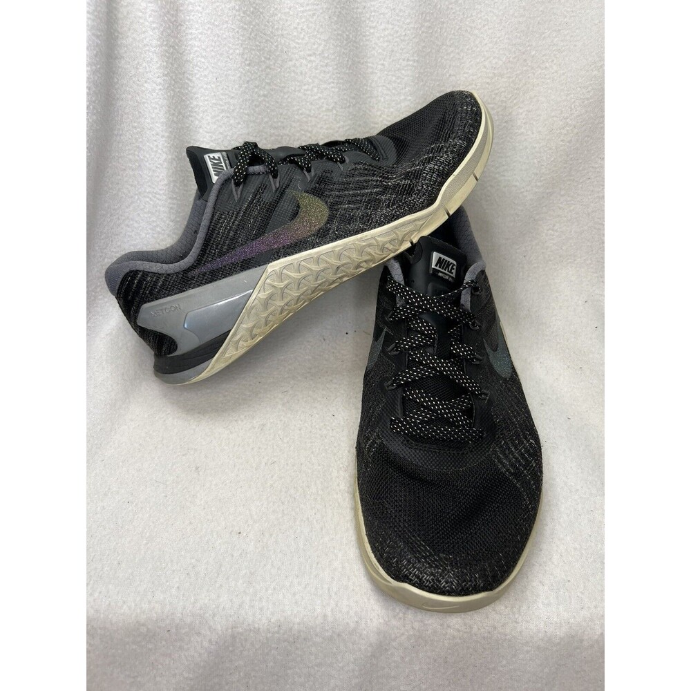 Nike Womens Metcon 3 Training Shoes Black 922880-001 Low Top Lace Up Mesh 8.5